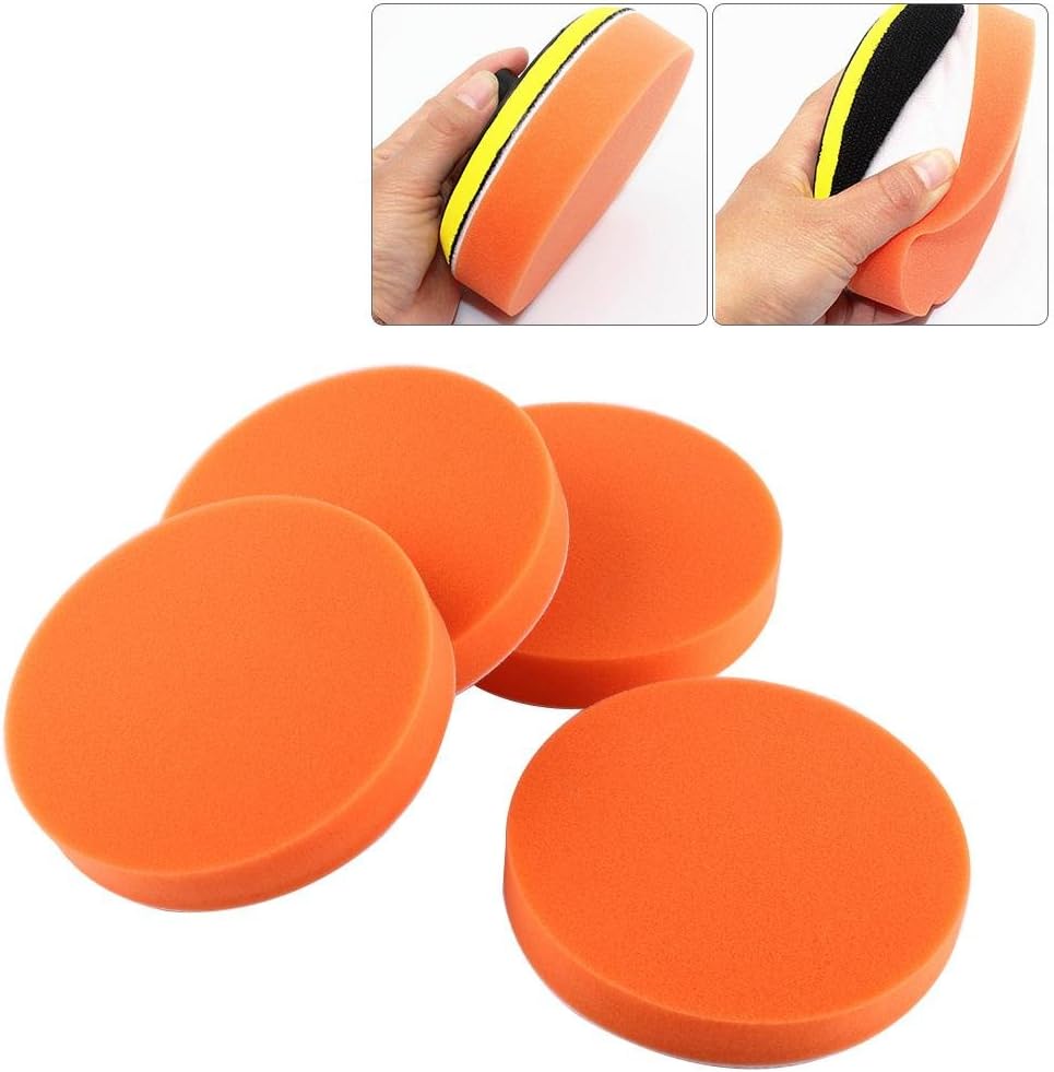 10Pcs 6"(150mm) Sponge Polishing Buffing Waxing Pad Kit Tool for Car Polisher Buffer Orange - Image 5