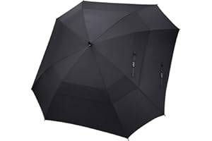 G4Free Extra Large Golf Umbrella 62/68 inch Square Vented Windproof Auto Open Double Canopy Oversized Stick Umbrella