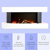 Klarstein Electric Fireplace 2000W LED Flame White Mantel Suite Heater Remote view 3