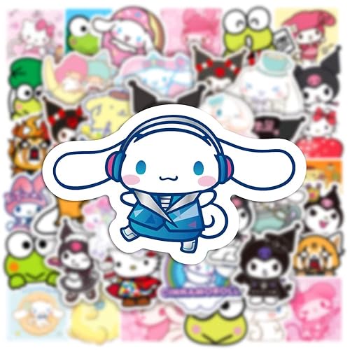 50PCS My Melody and Kuromi Stickers for Laptop and computer, Hello