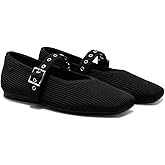 VIVAIA Myriel Margot 3.0 Mary Jane Flats for Women, Comfortable Square Toe Fashion Adjustable Metal Buckle Sustainable Ballet Flat Shoes