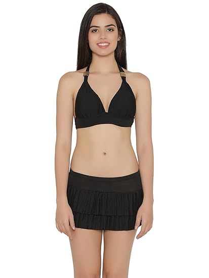 swim skirt and bikini top