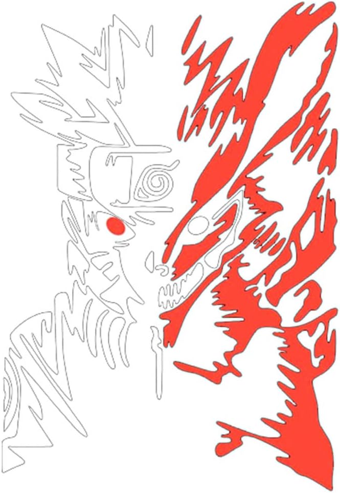 Salemor Naruto Car Stickers Uzumaki Naruto Nine Tailed Fox Comic Version Cartoon Personality Waterproof Stickers For Car Moto Electric Vehicle White Amazon Ca Home Kitchen