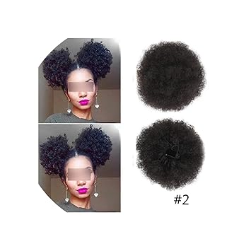 Amazon Com 6inch Short Afro Puff Synthetic Hair Bun Chignon