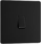 BG Electrical Matt Black Screwless 2 Way Light Switch Slim Profile FFB12 view 1