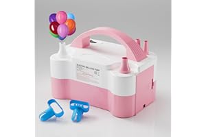 DECOCKRAT Balloon Pump - Electric Dual Nozzle Air Pump for Balloon, Portable Balloon Blower Save Time and Effort, Balloon Inflator for Parties and Decorations - 110V-120V, 600W