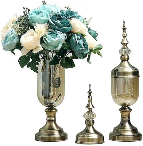 Amazon シイエムエム フラワーベース 花瓶 ガラス 北欧風 ヨーロッパ 花器 置物 一輪挿し 水栽培 おしゃれ インテリア 広口 モダン ホテル 玄関 オフィス プレゼント 花器 インテリアボウル オンライン通販