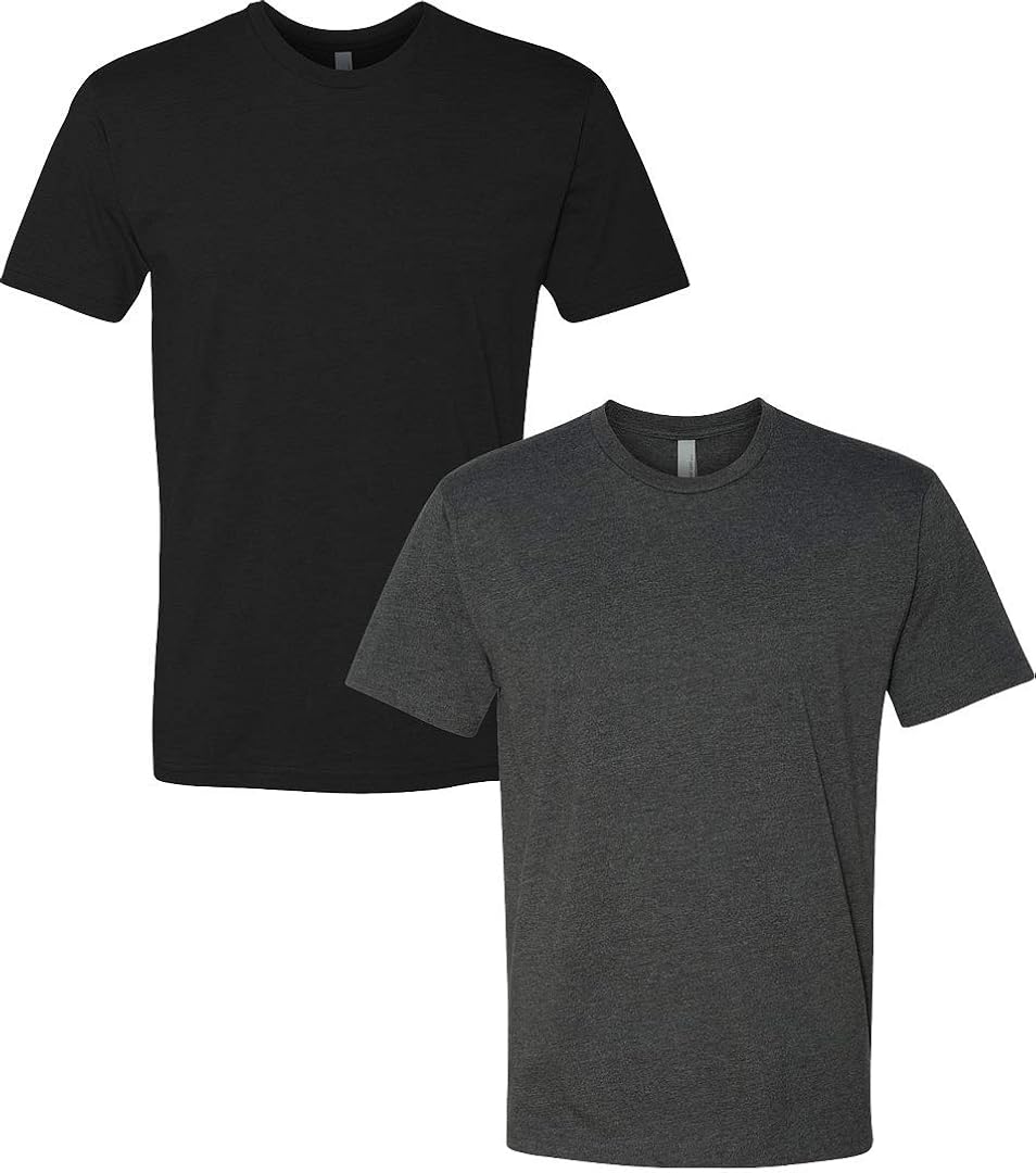 Next Level N6210 Premium Fitted CVC Crew 2-Pack Medium Black-Charcoal | Amazon.com