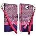 LG OPTIMUS L70 L41C Exceed 2 Realm Pulse Ultimate 2 Case, Magnetic Closure Leather Flip Wallet Case with 2 Card Slots, Cash Compartment and Detachable Wrist Strap for LG Optimus L70 Wallet Case (CHEETAH)