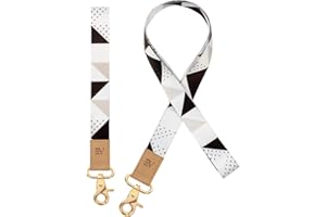 Wrist and Neck Lanyards for ID Badges, EcoVision Wristlet Keychain Holder Car Key Lanyard for Women and Men