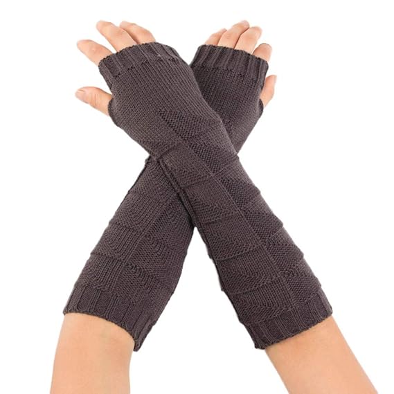 Damen Armwärmer Handschuhe Wollhandschuhe Halbfinger Handwärmer Winterhandschuhe Strickhandschuhe Hand-stulpen,OSYARD Frauen 