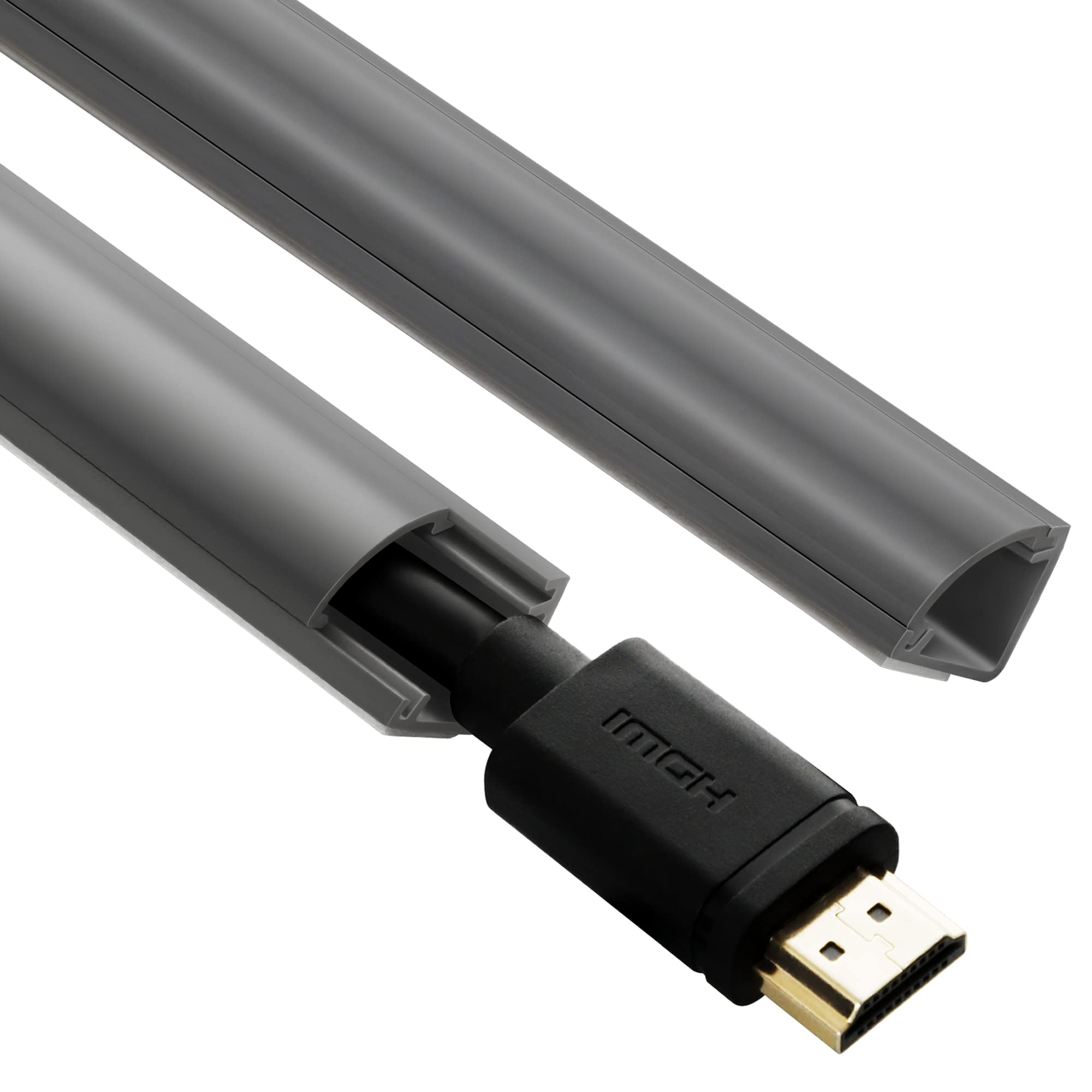 ZhiYo 136in Corner Cable Hider for 1 Cord, Hide Wires on Wall Corner, Grey