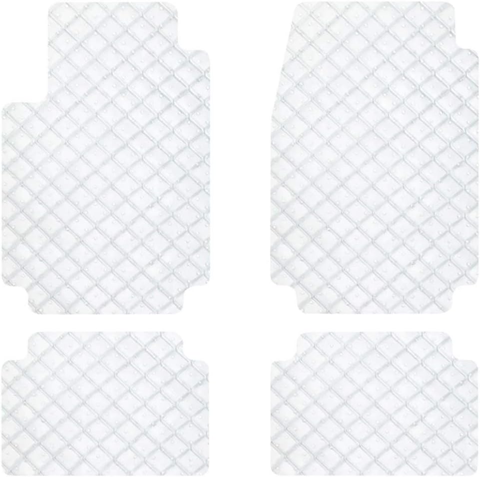 Flexomats All Weather Rubber Car Floor Mats for Nissan 2018-2019 Kicks - Front & Rear Set of 4 - Clear Color