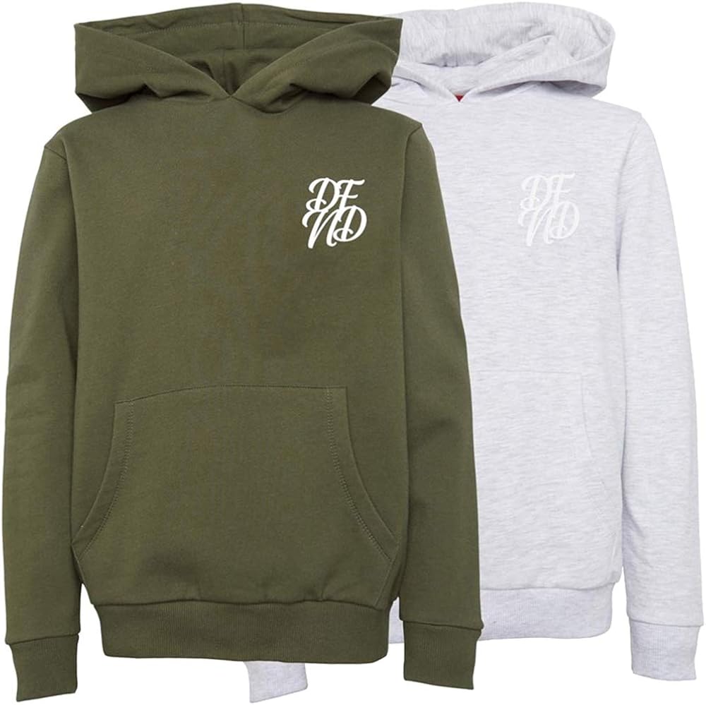 DFND London Boys Loopback Overhead Hoodies Printed Logo Age 516
