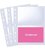 Amazon.com : A5 Binder 6 Ring Business Card Sleeves with Memo Slot, 40 Pack  240 Pockets Ultra-Clear K-pop Photocard Sleeves, Double Sided 3 Pocket Page  Protector for Business Card, Credit Card and