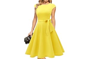 DRESSTELLS Cocktail Dress, Formal Wedding Guest Dresses for Women 2024 Vintage Party Dress Homecoming&Prom