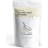Scratch Malted Milk Powder - (10oz) Perfect for Milkshakes & Baking, Classic Diner-Style Flavor, Resealable Pouch