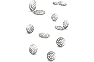 UP IN SMOKE PIPE SCREENS 1/2" (.50 inch | 12.7 mm) Premium Curved 304 Stainless Steel Concave Pipe Screens (10 Pack)