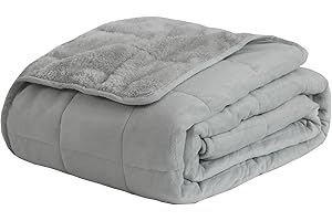 CODUM Weighted Blanket, Plush Fleece Blanket Ultra Soft - Fluffy Cozy Throw for Bed Couch Sofa, Warm Fuzzy Blanket for Adults