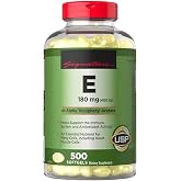 Signature Vitamin E 180 mg., Gluten and Lactose Free | Helps Support Immune System - 500 Softgels