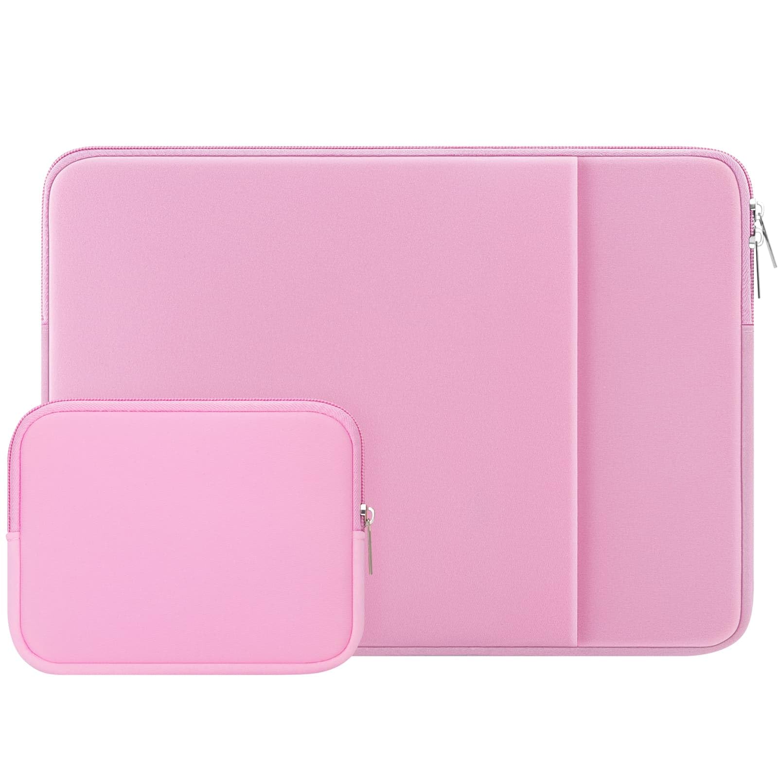 RAINYEAR 16 Inch Laptop Sleeve Protective Case with Front Pocket & Accessories Pouch, Compatible with 16" MacBook Pro/Max M1 M2 M3 M4 M5 A3428 A3429 A2141 A2485 A2780 A2991 A3403 A3186(Pink)