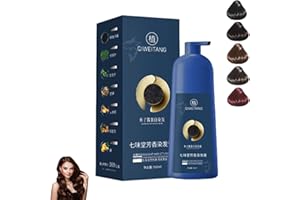 Qiweitang Hair Dye Shampoo, Natural Plant Hair Dye, Cover Gray Hair, Long-Lasting For Women Men (Coffee)