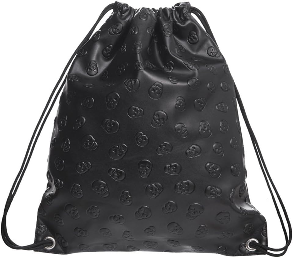 faux leather drawstring backpack