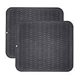 ZLR 2 Pcs Silicone Dish Drying Mats for Kitchen