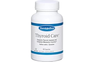 Euromedica Thyroid Care - 60 Capsules - Iodine & L Tyrosine Supplement - Support Thyroid & Immune Health, Support Energy Levels, Promote Healthy Metabolism - 30 Servings
