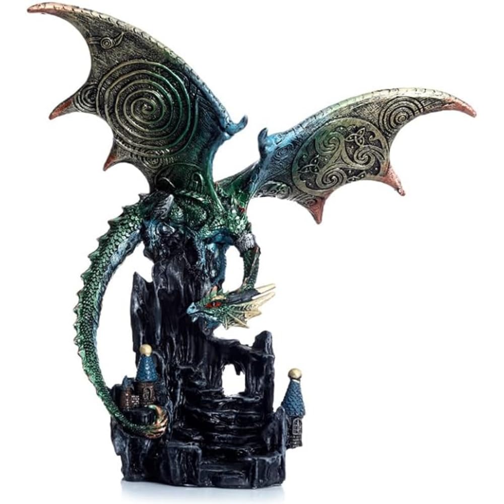 Puckator Dark Legends Wings of Magic Gateway Guardian Dragon - Home Decoration - Guardian Dragon - Ornaments - Resin - Home Accessories - - Living Room Accessories - Fantasy Gifts For Men