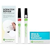 TouchUpDirect Auto Scratch Repair Brush Kit – Toyota 040 Super White Exact Match Auto Paint Kit with Car Color and Clearcoat, for Repainting and Car Paint Touch Up, Scratch Repair Kit