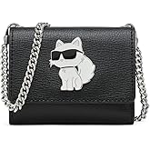 KARL LAGERFELD Paris Women's Wallet Crossbody On A Chain, Black Multi