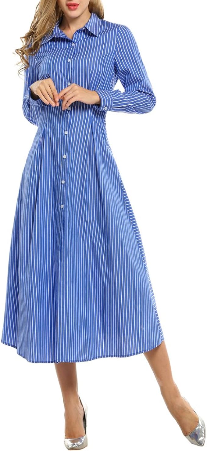 next blue striped dress