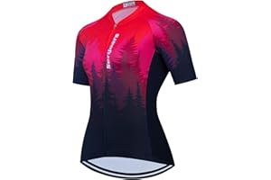 Serijoars Women's Cycling Jersey Women Short Sleeve Road Bicycle Clothing MTB Tops Summer Outdoor Sports Wear