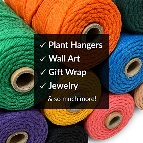 3mm Macrame Cord 3mm Thick Cords for Macrame Yarn 100 Cotton Colored