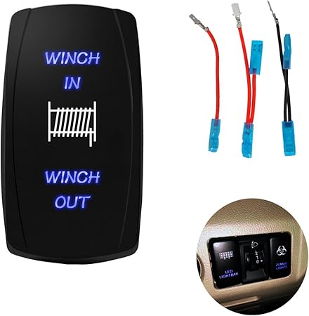 Amazon Co Jp Rcrunningレーザーロッカースイッチ配線セット 7メス端子と4オス端子 ウインチでウインチアウト 7pin A 12 V On Off Ledライトトグルスイッチ Utv車オートトラックボートmarine ブルー パソコン 周辺機器