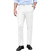COOFANDY Men's Classic Fit Dress Pants Flat Front Straight Formal Pants Wrinkle Free Expandable Waist Suit Pants