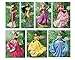 Disney Magical PRINCESS 7 Piece Holiday Christmas Tree Ornament Set Featuring Belle, Rapunzel, Ariel, Cinderella, Pocahontas, Mulan and Aurora - Ornaments Range 3