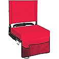 Sheenive Red Stadium Seats for Bleachers with Back Support, Padded Soft Comfy Backs and Cushion, Extremely Large and Portable