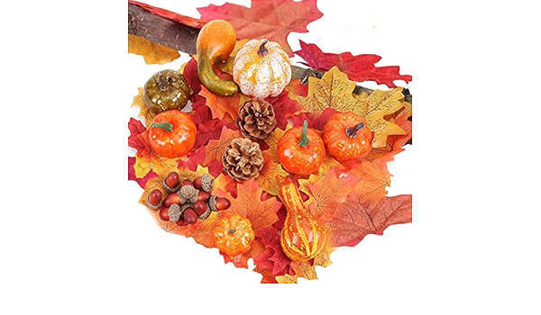 TOFAR Halloween Mini Calabaza Artificial Cono de Pino Bellota ...