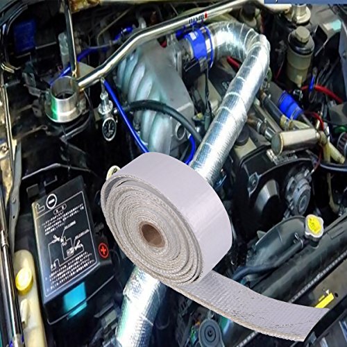 AutoEC Heat Shield Tape, Self-Adhesive Heat Reflective Tape Roll, Adhesive Backed Heat Barrier for Car, Truck, Motorcycle (1.5"X 15')