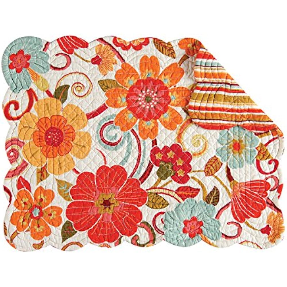 Giselle Table Runners 13x19 Quilted Rectangular Placemat Set Of 6 Home