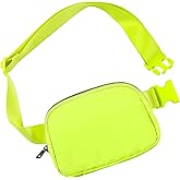 ODODOS Unisex Mini Belt Bag with Adjustable Strap Small Fanny Pack for Workout Running Traveling Hiking, Neon