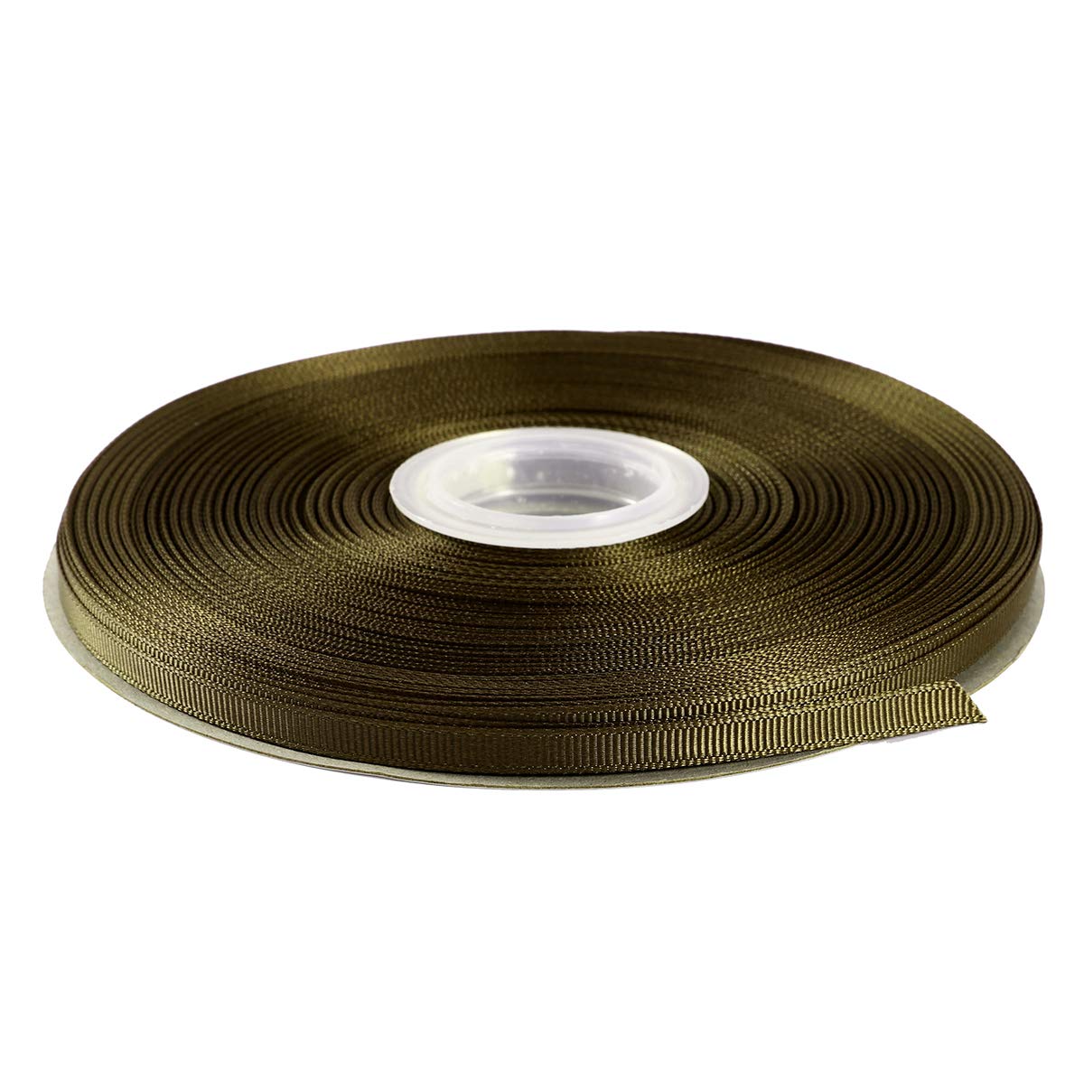 ITIsparkle 6mm Grosgrain Ribbon 45 Meters-Roll Set for Gift Wrapping Scrap Books Party Favor Hair Braids Baby Shower Decoration Cake Decoration Floral Arrangement Craft Supplies, Dark Olive Ribbon