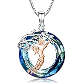 KoyeKei Sport/Music Necklace for Women 925 Sterling Silver Crystal Pendant Tree of Life Jewelry Gifts for Sport Players