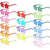 16/48 Star Rimless Sunglasses Irregular One Piece Colored Party Glasses Transparent Fun sunglasses for Teen Adult