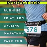 VeloChampion Lightweight Running Belt Black L/XL No Pins Race Number Holder view 9