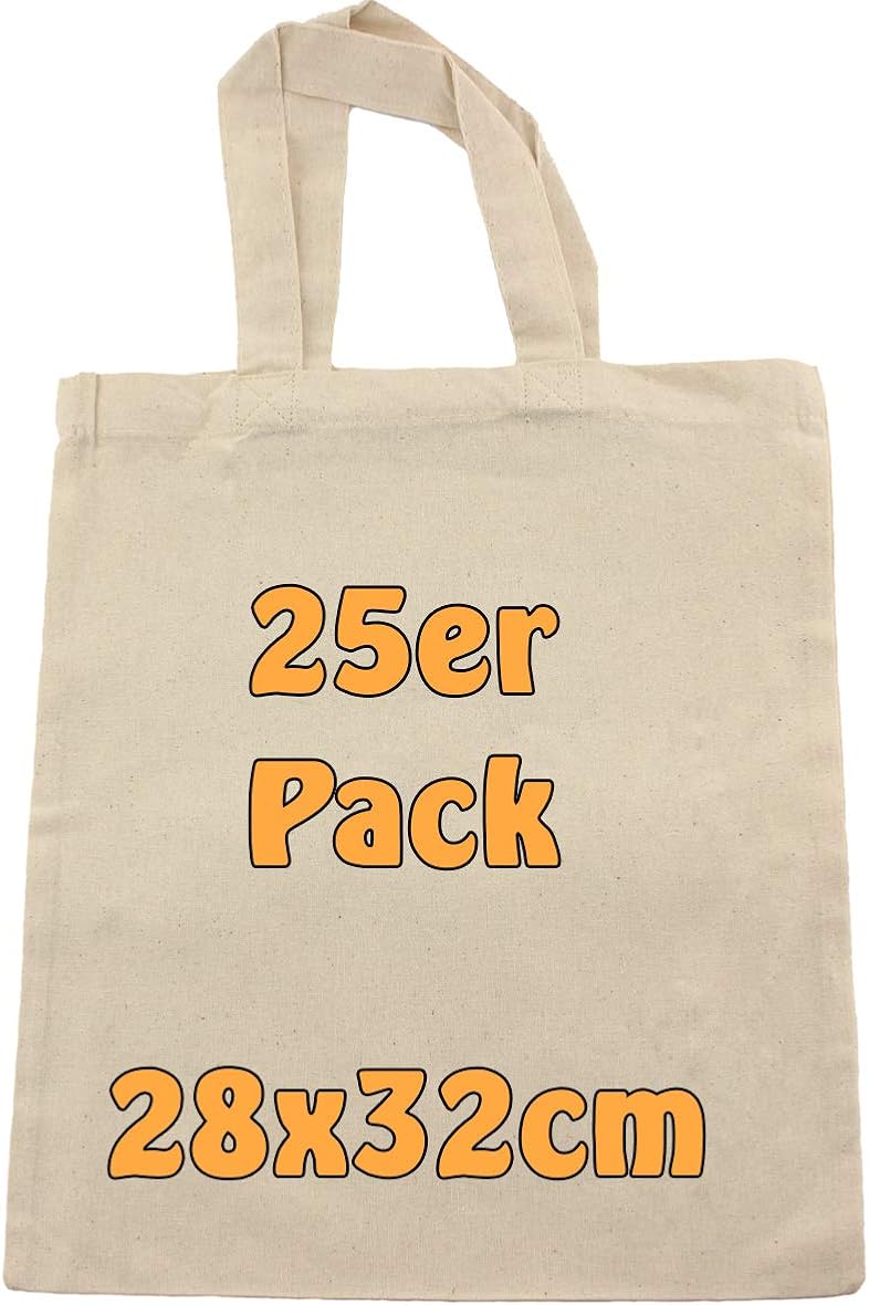 Pmueuff Baumwolltaschen 45x35cm - 2 Stück Unbedruckt Zum Bemalen