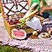 Nature Gear Upgraded 4 Person XL Picnic Basket (XL 4 Person, Red & White)