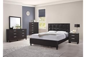 GTU Furniture Contemporary Styling Espresso 5Pc Queen Bedroom Set(Q/D/M/N/C)